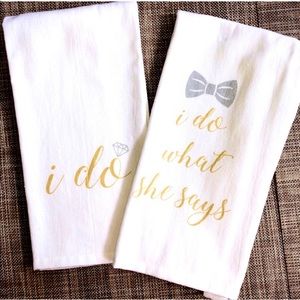 I do // I do what she says towel set